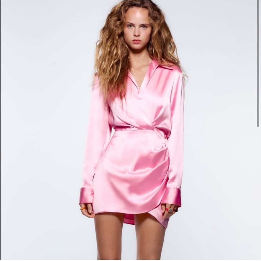 Short Satin Effect Dress